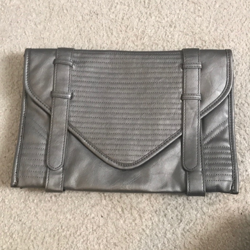 Silver BCBG clutch